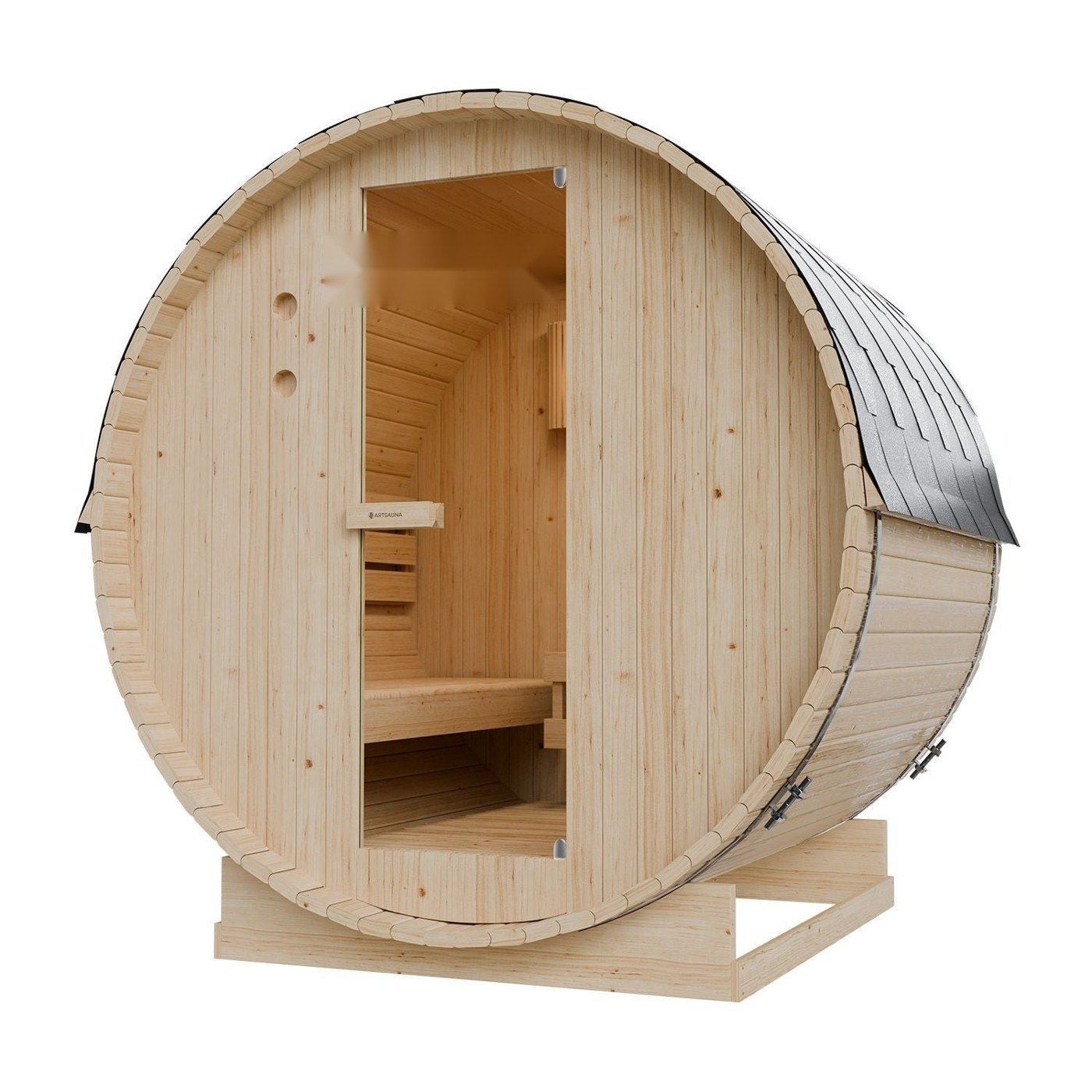 Fasssauna Spitzbergen 180 (4 Personen, mit Saunaofen)
