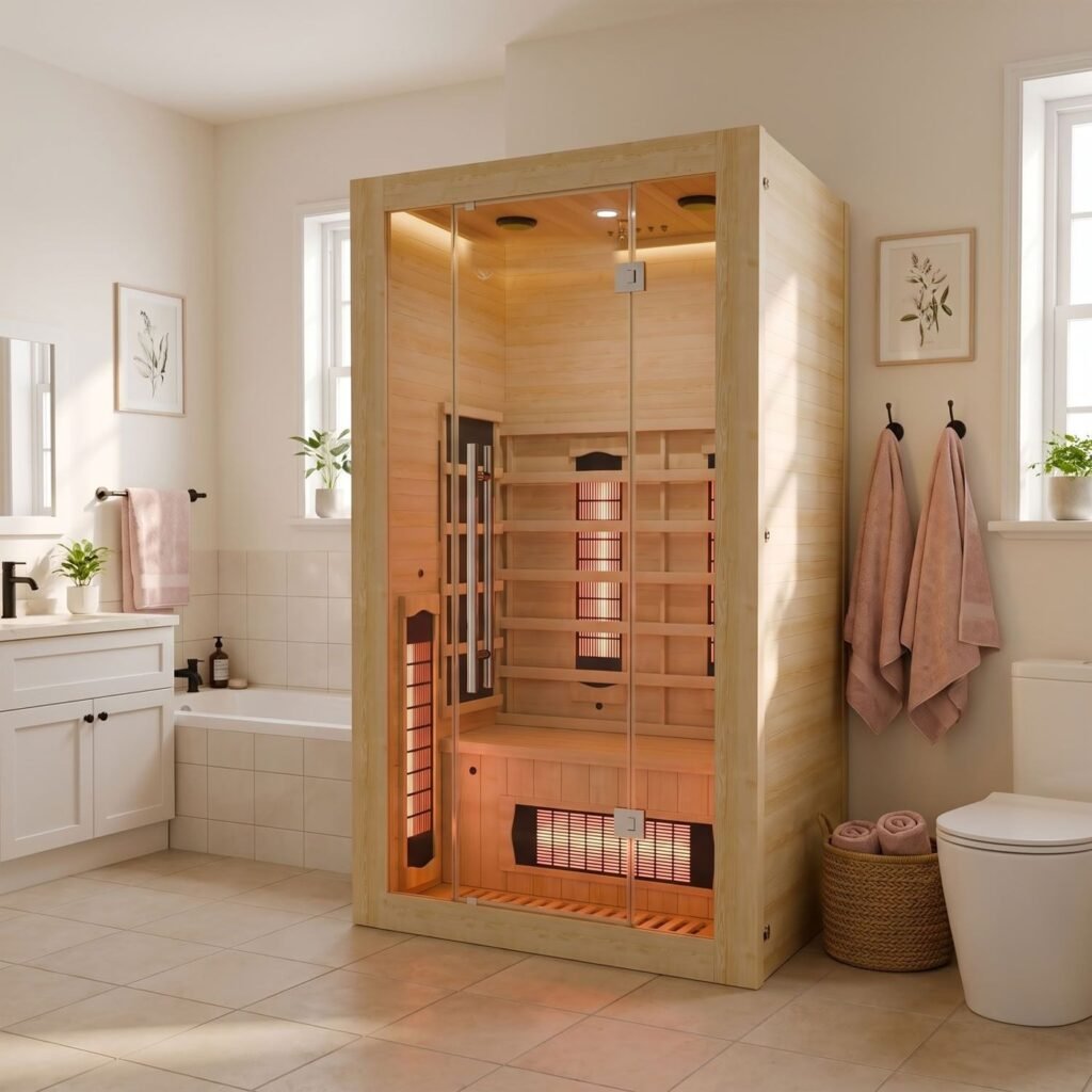 Infrarotkabine Kiruna 120 (2 Personen, Dual-Technologie)