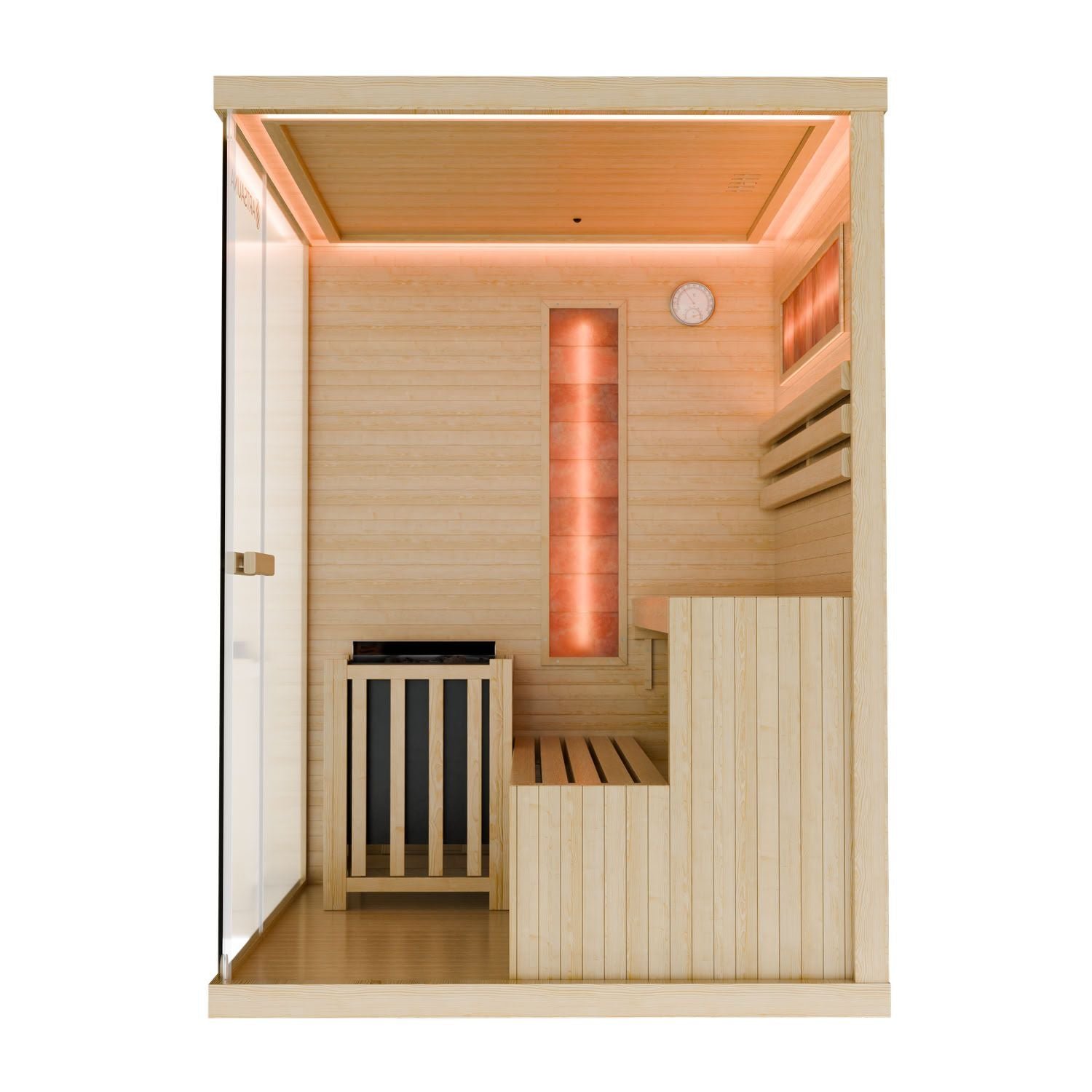 Saunakabine Vantaa 150 mit Salzsteinen (6 kW Ofen) – Bild 3